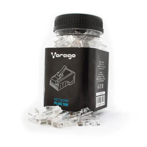 Imagen de PLUG VORAGO 100 RJ45 CAT5 100 PZAS