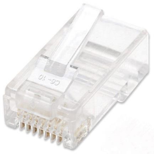 Imagen de Plug Intellinet RJ45 Cat 6 UTP Multifilar 15 Micras Bote C/100 Pzas