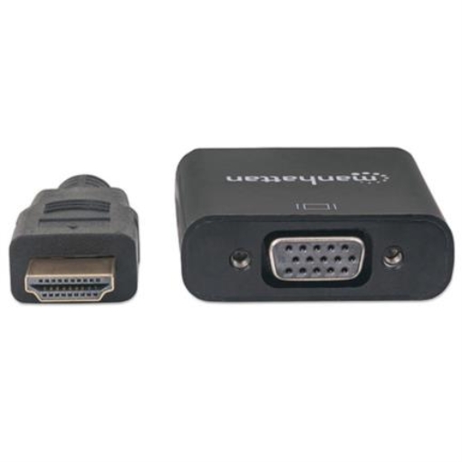 Imagen de Convertidor Manhattan Video HDMI a SVGA Bolsa Color Negro