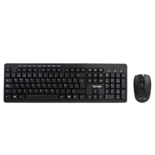 Imagen de Kit Teclado y Mouse Vorago KM-304 Inalámbrico Multimedia USB Color Negro