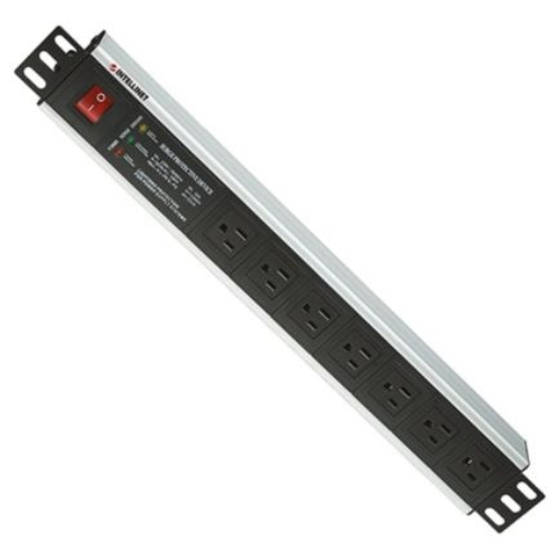 Imagen de Barra PDU Intellinet Gab/Rack 19" 1.5U Supresor de picos On/Off 7 Contactos