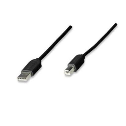 Imagen de Cable Manhattan USB A-B Económico 1.8m Color Negro