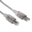 Imagen de Cable Manhattan USB B Alta Velocidad 2.0 A-B1.8m Color Plata
