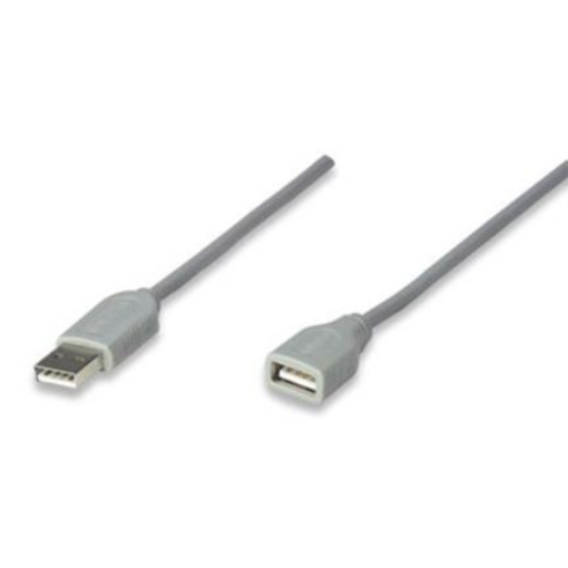 Imagen de Cable Manhattan USB A-A Extensión 1.8m Color Gris