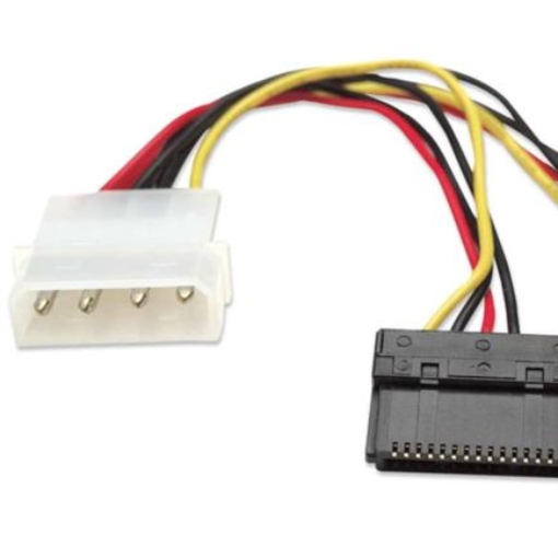 Imagen de Cable Corriente Manhattan SATA en Y 4 Pines a 2x15 Pines 15cm