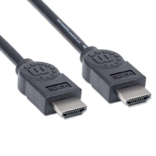 Imagen de Cable Manhattan HDMI 1.3 M-MAlta Velocidad Blindado 1.8m Color Negro