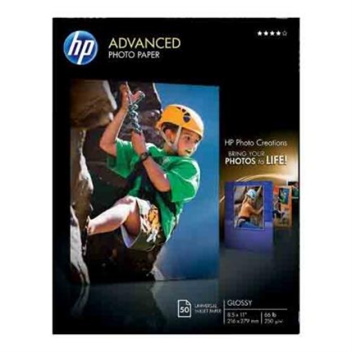 Imagen de PAPEL HP FOTOGRAFICO SATINADO AVANZADO CARTA 50 HOJAS