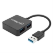 Imagen de Mini Hub Manhattan USB 3.0 Alta Velocidad 4 Puertos Color Negro
