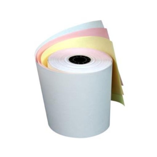 Imagen de PAPEL PCM AUTOCOPIA 76X70 CENTRO CARTON BLANCO ROSA AMARILLO