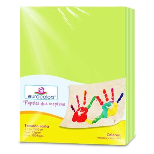 Imagen de PAPEL CORTADO EUROCOLORS CARTA VERDE C/100