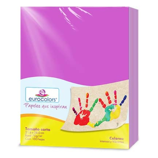 Imagen de PAPEL CORTADO EUROCOLORS CARTA PURPURA C/100