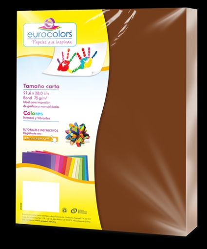 Imagen de PAPEL CORTADO EUROCOLORS CARTA CAFE C/100
