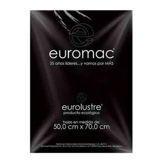 Imagen de PAPEL LUSTRE EUROMAC NEGRO 50X70 25 HOJAS