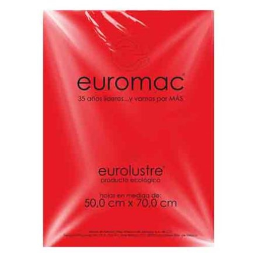 Imagen de PAPEL LUSTRE EUROMAC ROJO 50X70 24HOJAS