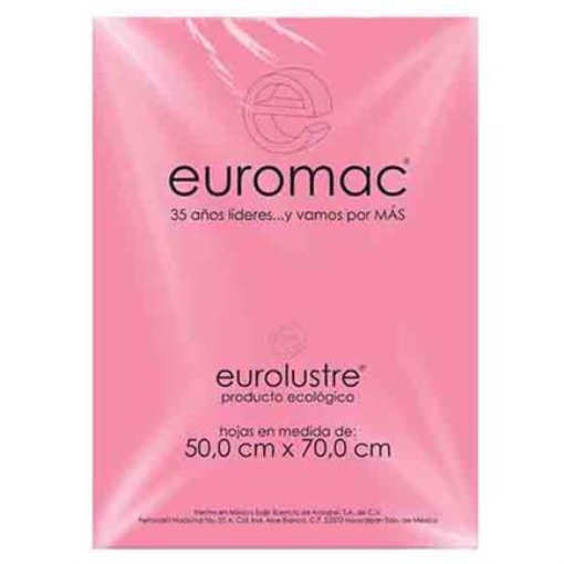 Imagen de PAPEL LUSTRE EUROMAC ROSA PASTEL 50X70 25 HOJAS