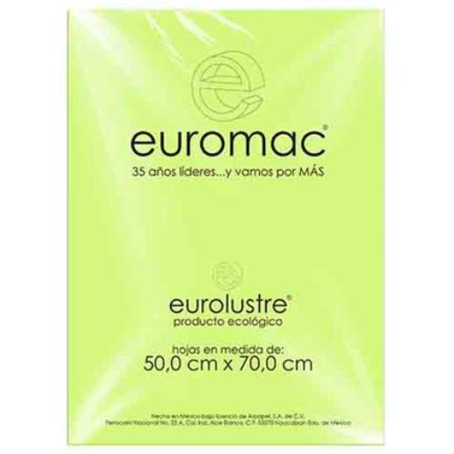 Imagen de PAPEL LUSTRE EUROMAC VERDE NILO 50X70 24HOJAS