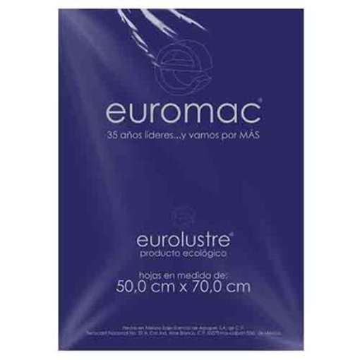 Imagen de PAPEL LUSTRE EUROMAC AZUL MARINO 50x70 25 HOJAS