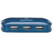 Imagen de Hub Manhattan USB Alta Velocidad 2.0 Alimentación Dual 7 Puertos Color Azul