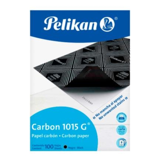 Imagen de PAPEL CARBON PELIKAN 1015 NEGRO CARTA C/100 HOJAS