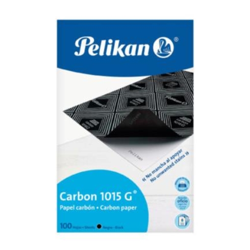 Imagen de Papel Carbon Pelikan 1015 G Oficio Negro C/100 Hojas