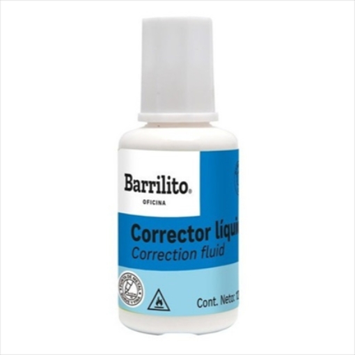 Imagen de Corrector Líquido Barrilito Bote 12ml 1 Pza