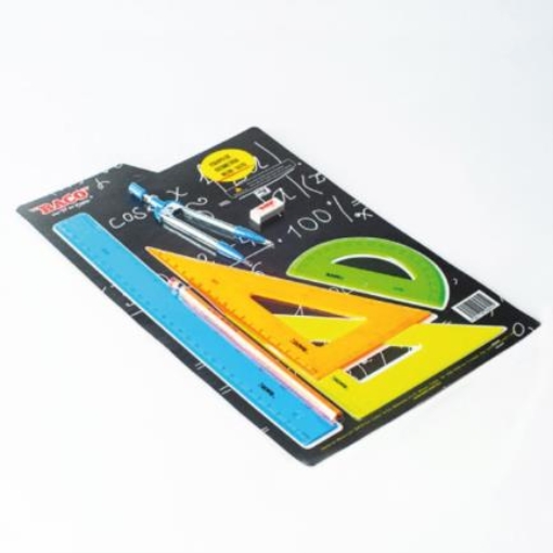 Imagen de JUEGO DE GEOMETRIA BACO NEON 5070 COMPAS 600