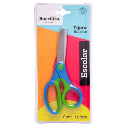 Imagen de Tijera Barrilito Escolar Acero Inoxidable Punta Roma