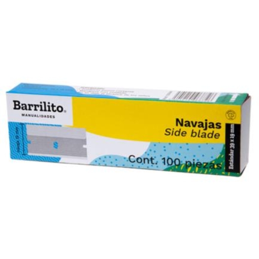 Imagen de Navajas Barrilito 39x19mm Caja C/100 Pzas