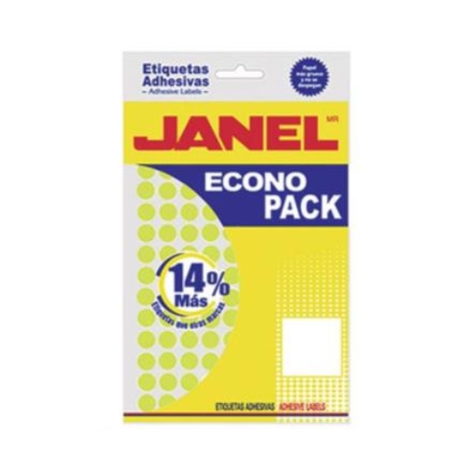 Imagen de ETIQUETA JANEL ECONOPACK 00X13MM AMARILLA C/1120