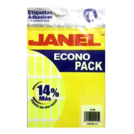 Imagen de ETIQUETA JANEL ECONOPACK 13X38MM AMARILLO C/400