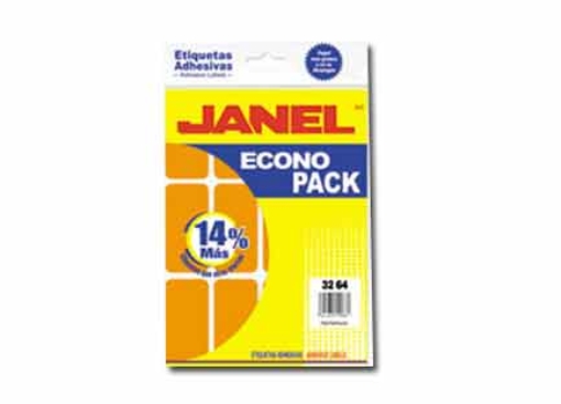 Imagen de ETIQUETA JANEL FLUORECENTE 32X64 NARANJA C/96 E06326420416
