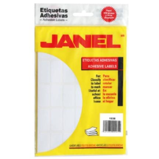 Imagen de Etiqueta Janel Adhesiva Escolar Clásica #19 50x50mm c/168
