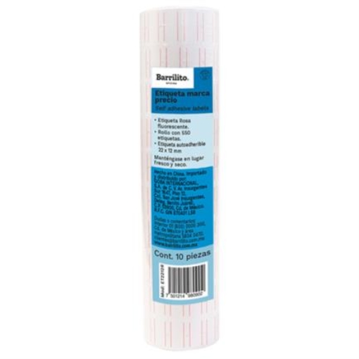 Imagen de Etiqueta Blanca Barrilito Precio 22x12mm Rollo C/550 Etiquetas