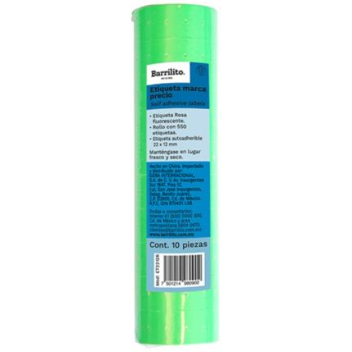 Imagen de Etiqueta Verde Barrilito Precio 22x12mm Rollo C/550 Etiquetas