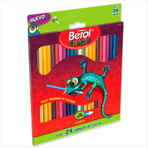 Imagen de Colores Berol Recreo Largos Unipunta C/24 Pzas