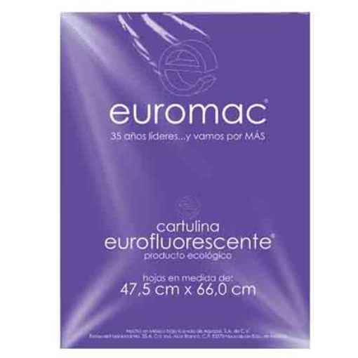 Imagen de CARTULINA EUROMAC FLUORESCENTE MORADO 47.5X66 C/10
