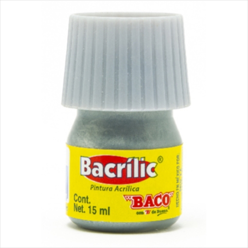 Imagen de PINTURA BACO ACRÍLICA PLATA 15ML C/10