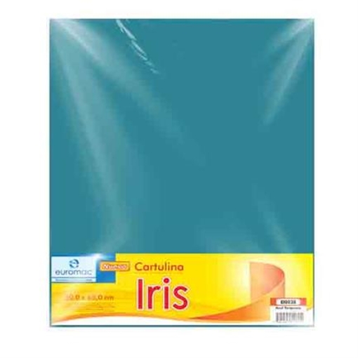 Imagen de CARTULINA EUROMAC IRIS AZUL TURQ 50X65CM C/10
