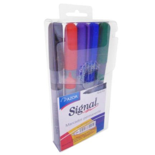 Imagen de MARCADOR SIGNAL KOLOR PUNTO FINO EST. SURT. C/5