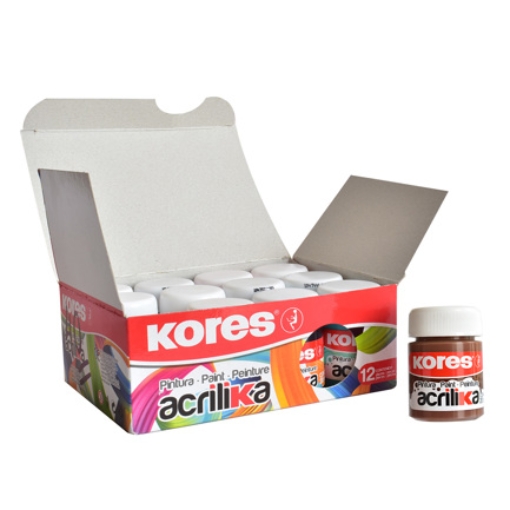 Imagen de PINTURA ACRILICA KORES 20 ML CAFE C/12 BOTES