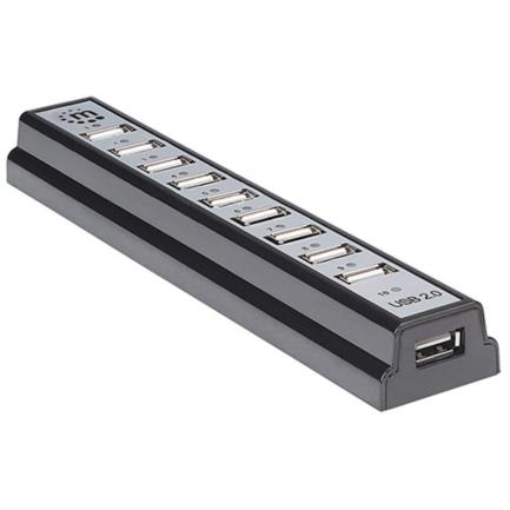 Imagen de Hub Manhattan USB 2.0 Alta Velocidad 10 Puertos C/Fuente