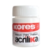 Imagen de PINTURA ACRILICA KORES 20 ML BLANCO C/12 BOTES