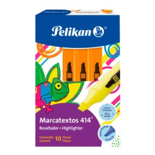 Imagen de MARCATEXTOS PELIKAN 414 NARANJA C/10