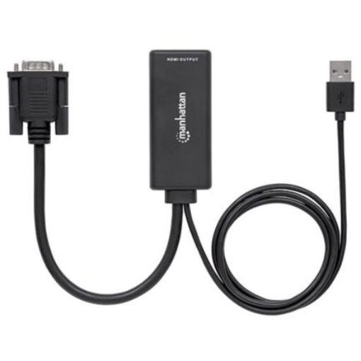 Imagen de Convertidor Manhattan Video SVGA+Audio USB a HDMI Color Negro