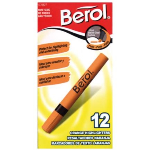 Imagen de RESALTADOR BEROL NARANJA C/12