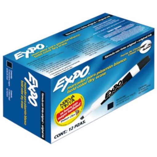 Imagen de MARCADOR SANFORD EXPO 83001 NEGRO CINCEL PIZARRON BLANCO