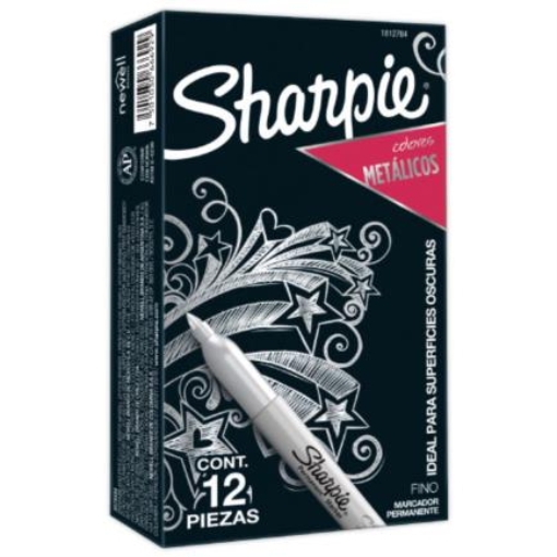 Imagen de MARCADOR SANFORD 39100 SHARPIE METALICO PLATA C/12