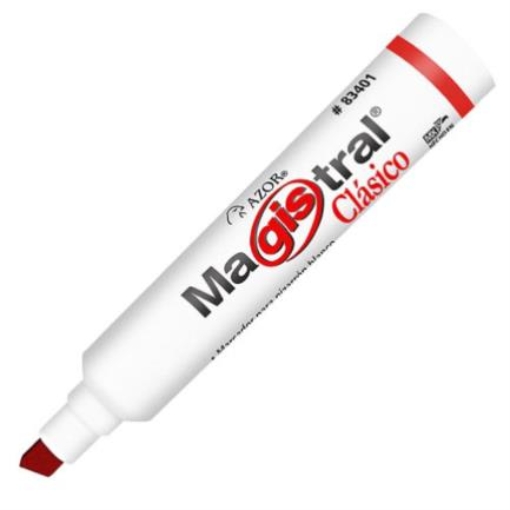 Imagen de MARCADOR MAGISTRAL 83402 ROJO PIZARRON BLANCO PLASTICO