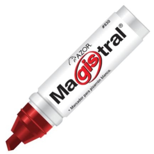 Imagen de MARCADOR MAGISTRAL 830-12RO ROJO PIZARRON BLANCO ALUM C/12