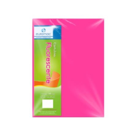 Imagen de CARTULINA EUROMAC FLUORESCENTE ROSA 47.5 X 66 PAQ C/100H